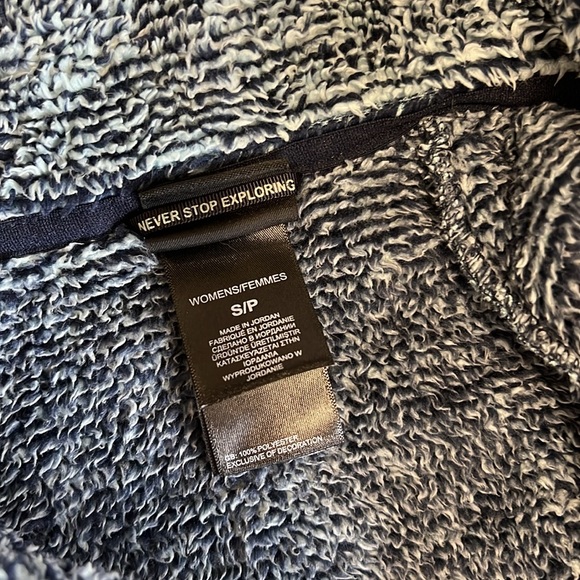 The North Face Womens Full Zip Shady Blue Marled Sherpa Fleece Jacket Size S - Picture 5 of 8